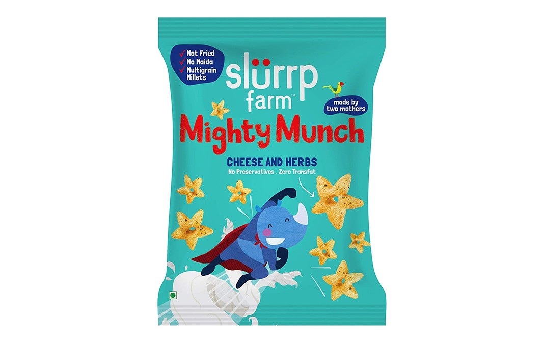 Slurrp Farm Mighty Munch Cheese and Herbs    Pack  20 grams